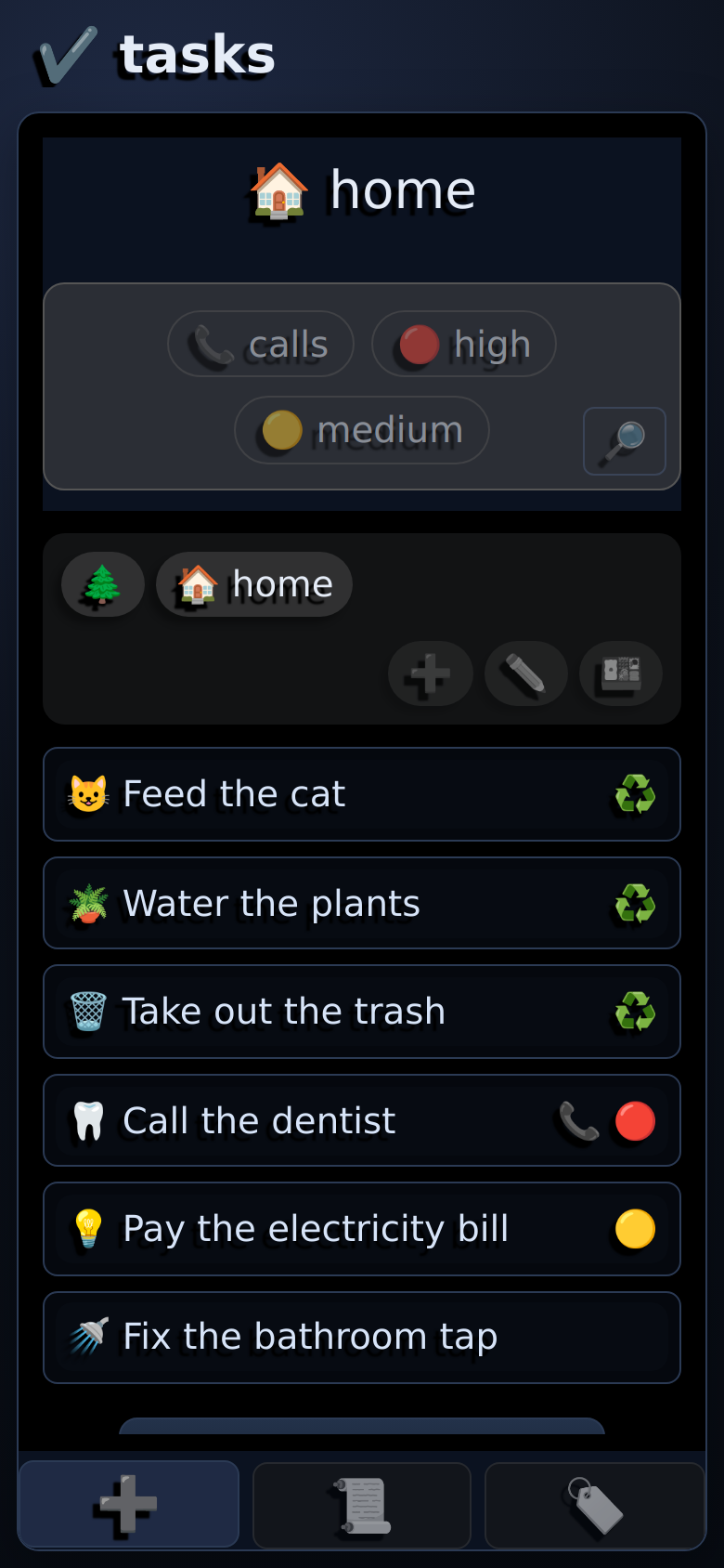 Task Optimizer: a list for each part of your life